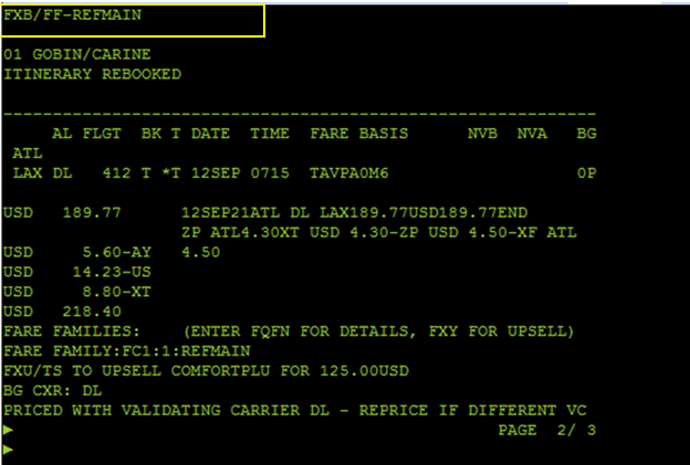 Amadeus screen example